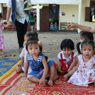 Group of girls waiting for measurement