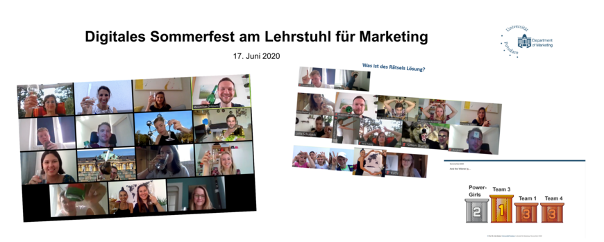 Digitales Sommerfest am Lehrstuhl für Marketing2020