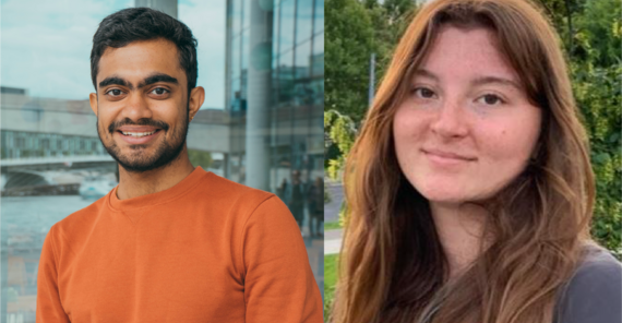 left: Photo of Dhanush Srikanthan, right: Photo of Sinah Ehlert