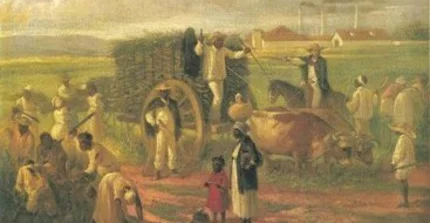 Gemälde von arbeitenden Sklaven