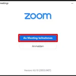 Via Zoom-Client an einem Meeting teilnehmen