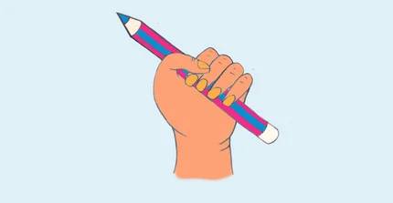 Picture of writing materials and a note saying "Do what you like"