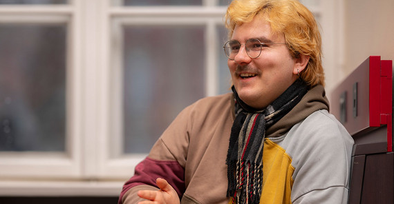 Pascal Kienast während des Interviews