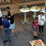 During the reception and poster session