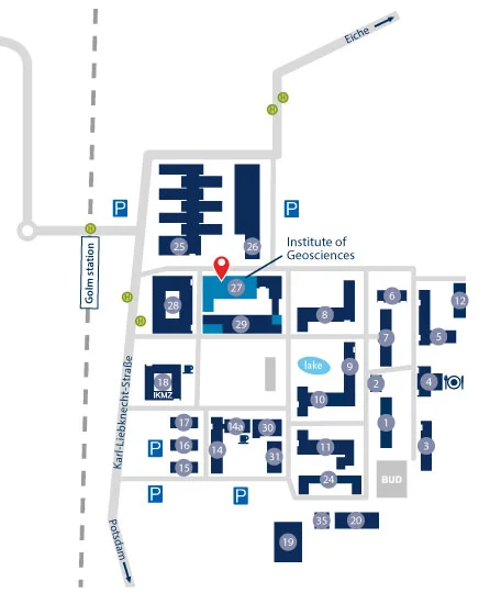 Lageplan Geowissenschaften Campus Golm