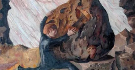 Gemälde Sisyphos (unvollendet)