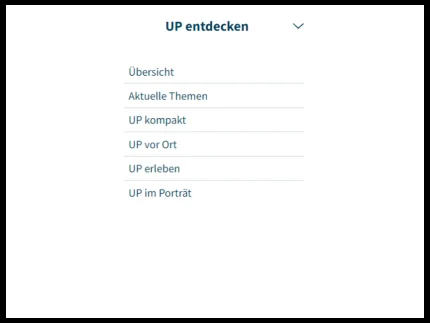 Das ist der Bereich „UP entdecken“. Der Bereich im Bild ist aufgeklappt.