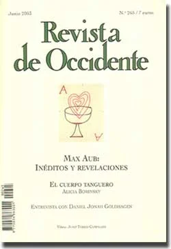Cover "Revista de Occidente, 265, Junio 2003)"