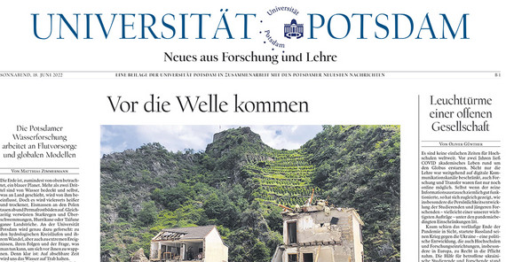 Beilage der Universität Potsdam im Tagesspiegel und den Potsdamer Neuesten Nachrichten erschienen