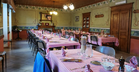 Speisesaal im Albergo Fontana. Foto: Lewerenz