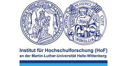 blaues Logo des HOF auf weißem Hintergund