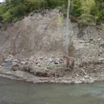 Ahr close to Müsch, 11/10/2021: Slope eroded by the flood