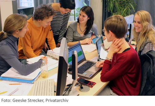 The team at their desk