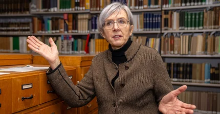 Ulrike Demske während des Interviews.