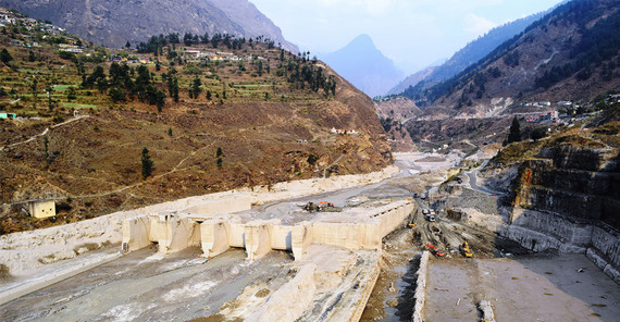 Zerstörtes Wasserkraftwerk Tapovan Vishnugad nach dem verheerenden Schuttstrom am 7. Februar 2021 | Bildrechte: Irfan Rashid, Department of Geoinformatics, University of Kashmir