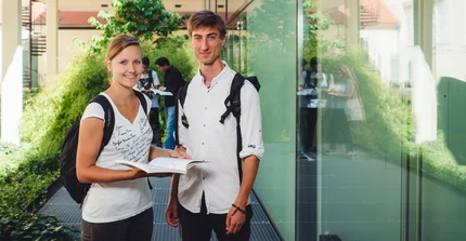 Tutor and Student on the campus