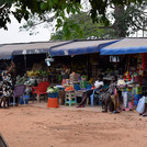 Auf dem Foto ist der kleine Markt auf dem Campus zu sehen, bei dem die Studierenden und Mitarbeitenden frische Lebensmittel kaufen können. Das Foto ist von Frithjoff Sonntag.