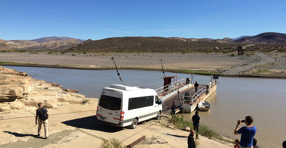 Crossing the Neuquén River. Photo: Henry Wichura.