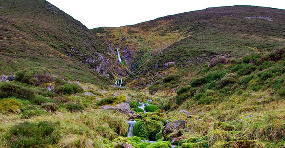 Hilly landscape with stream