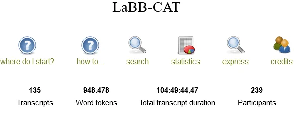 corpus statistics LangAge corpora