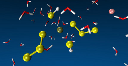 A 3D-snapshot of the molecular structure of Platinum dissolved in a hydrothermal fluid