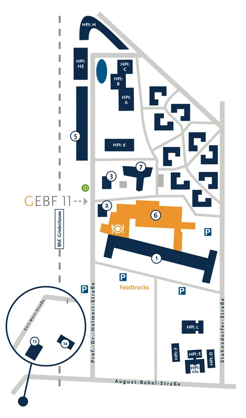 Lageplan Campus Griebnitzsee