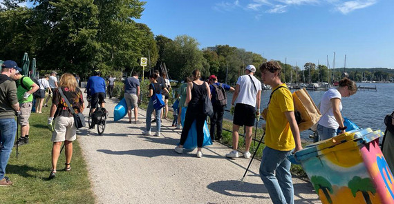 Müllsammeln am Havelufer. Insgesamt 160 Aktive beteiligten sich an der stadtweiten Aktion „PUTZdam“