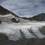 The rests of a slowly melting glacier.