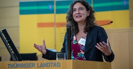 Sabine Kuhlmann im Erfurter Landtag