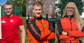 Clemens Prüfer (links), Jacob Schopf (Mitte), Verena Schott (rechts) | Fotos: LSB/Sporthilfe Brandenburg