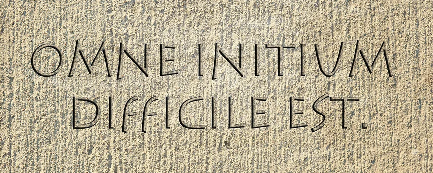 omne initium difficile est.