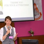 Dr. Henkel giving her talk about malnutrition in elderly