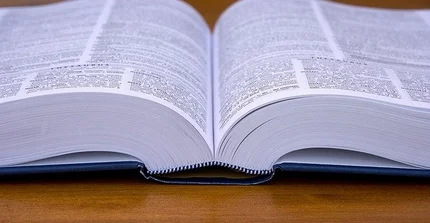 Das Bild zeigt ein offenes Buch