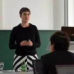 Claudia explaining EEG/ERP