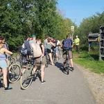 Radtour zur Kompensationsmaßnahme für die Abbaggerung der Lacoma-Teiche, Srpeeau.
