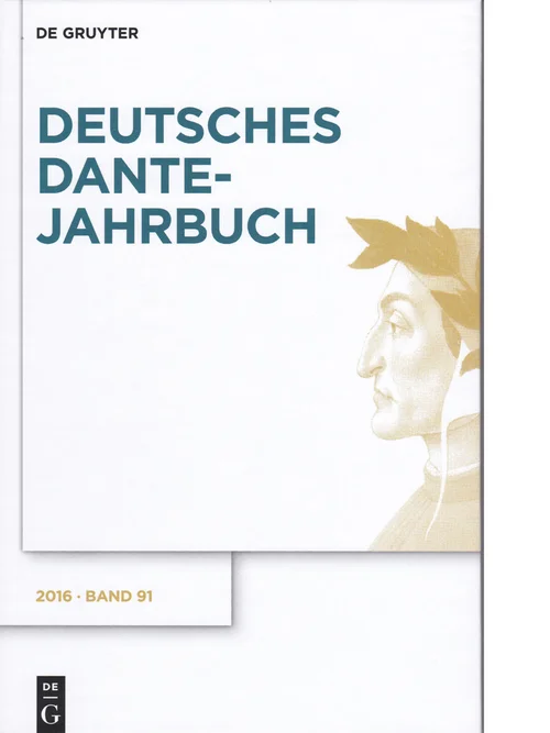 Neue Interpretationsansätze zu Dantes Commedia. Vorträge der „Lectura dantis in Sanssouci“ im Sommersemester 2014, hg. v. Cornelia Klettke, in: Deutsches Dante Jahrbuch, Bd. 91, 2016, Berlin: de Gruyter.