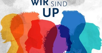 Wir sind UP Bild, verschiedene bunte Menschen