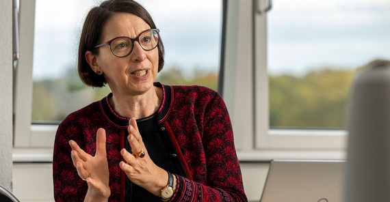 Birgit Elsner während des Interviews