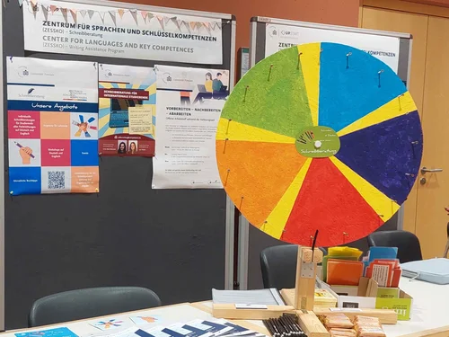 Wheel of fortune and table at UP.Start