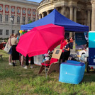 Stand auf dem Campusfestival