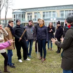 Participants in the teambuilding game