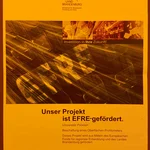 The EFRE poster placed behind the instrument