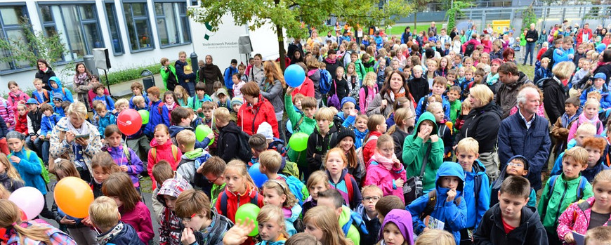 Kinder auf dem Campus Golm. Foto: Karla Fritze