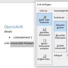 Word Formatvorlage Link