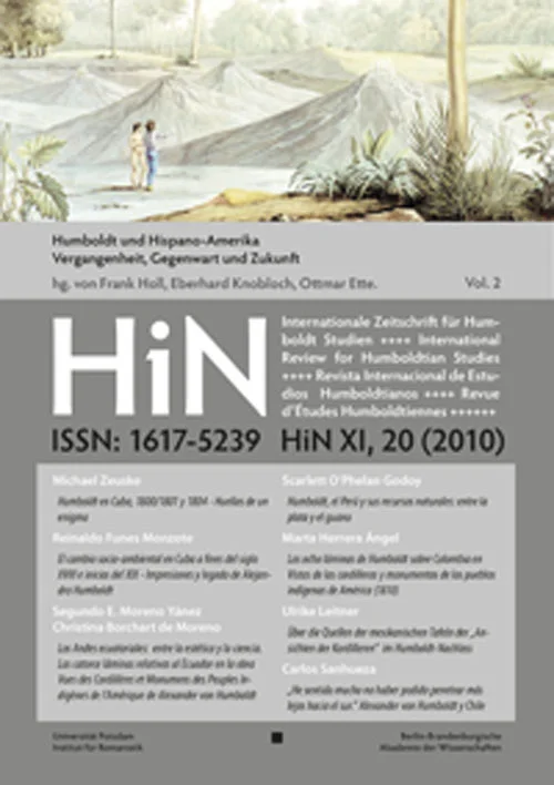 Cover "Humboldt und Hispanoamerika. Vergangenheit, Gegenwart und Zukunft."