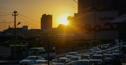 Das Foto zeigt den Sonnenuntergang in Dohuk. Das Foto ist von Valentina Meyer-Oldenburg.