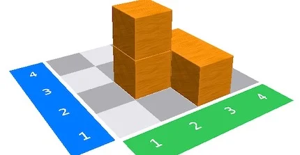 Screenshot der Klötzchen-App