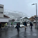 Snowball fight in Obergurgl