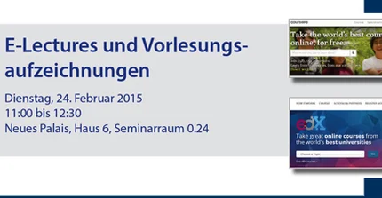 Foto plus Text: E-Lectures und Vorlesungsaufzeichnungen