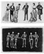 historic Picture of an X-ray image potraying people dancing